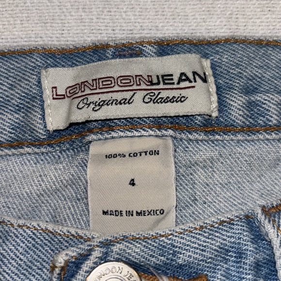 Vintage London Women’s Light Wash High Rise Cotton Cropped Jeans Size 4 - Picture 4 of 9
